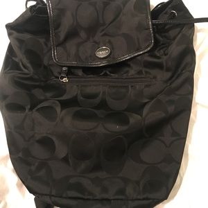 Black coach backpack